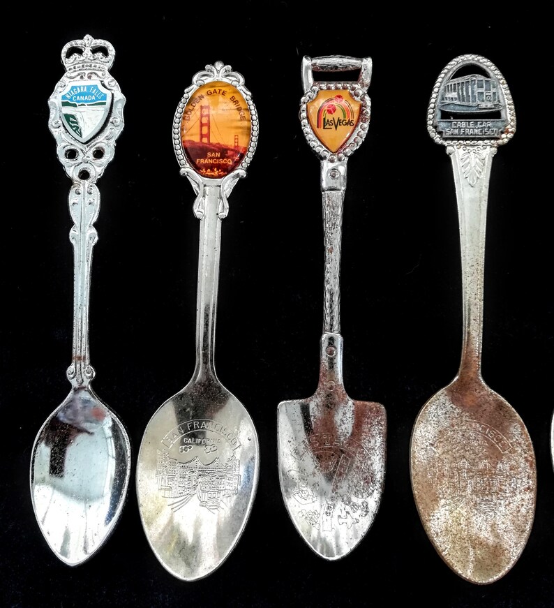 Vintage travel souvenir collector spoons made in the USA Etsy