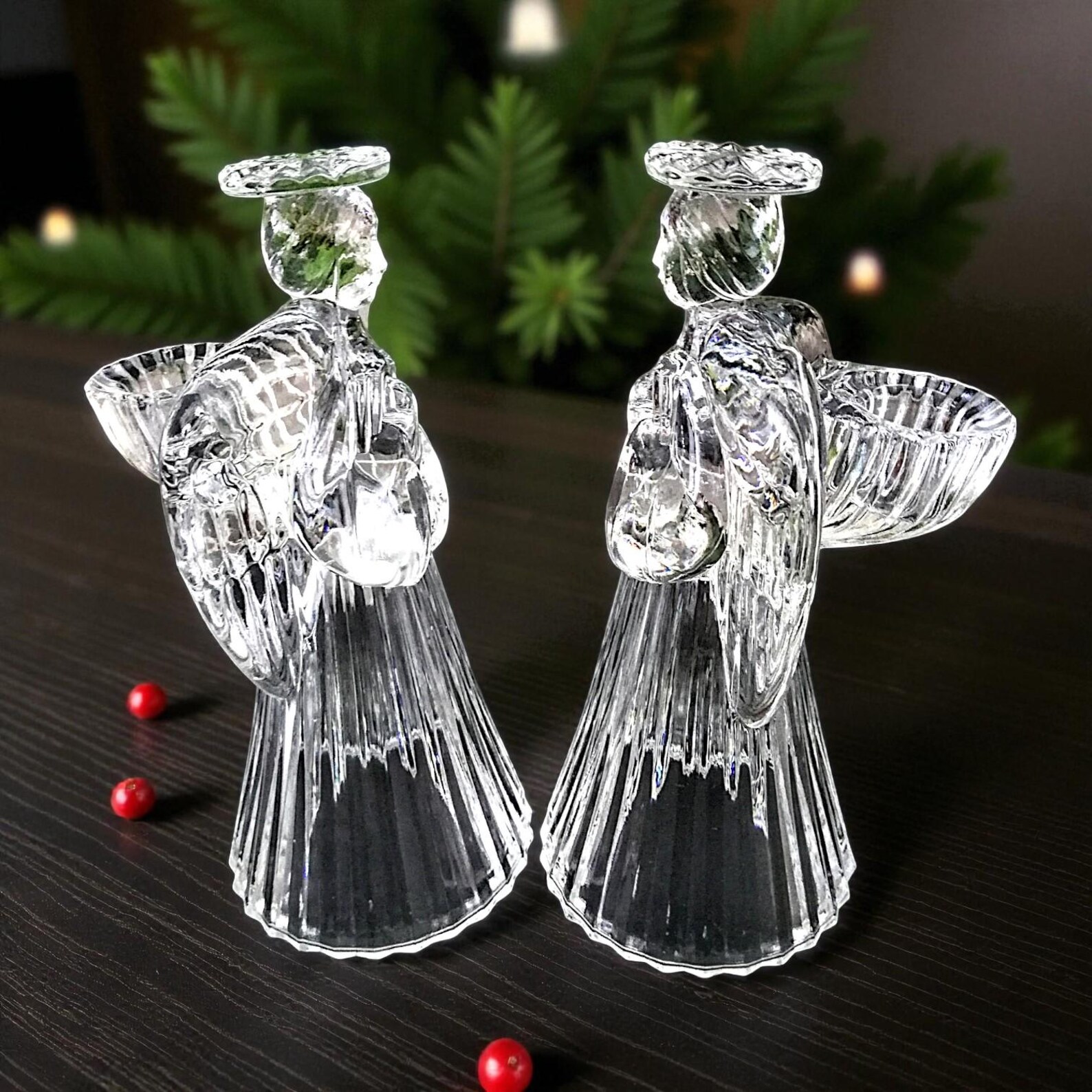 Crystal Angel Candle Holder
