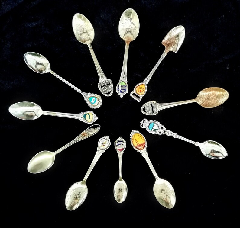 Vintage travel souvenir collector spoons made in the USA Etsy