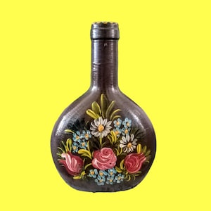 Hand Painted Glass Bottle