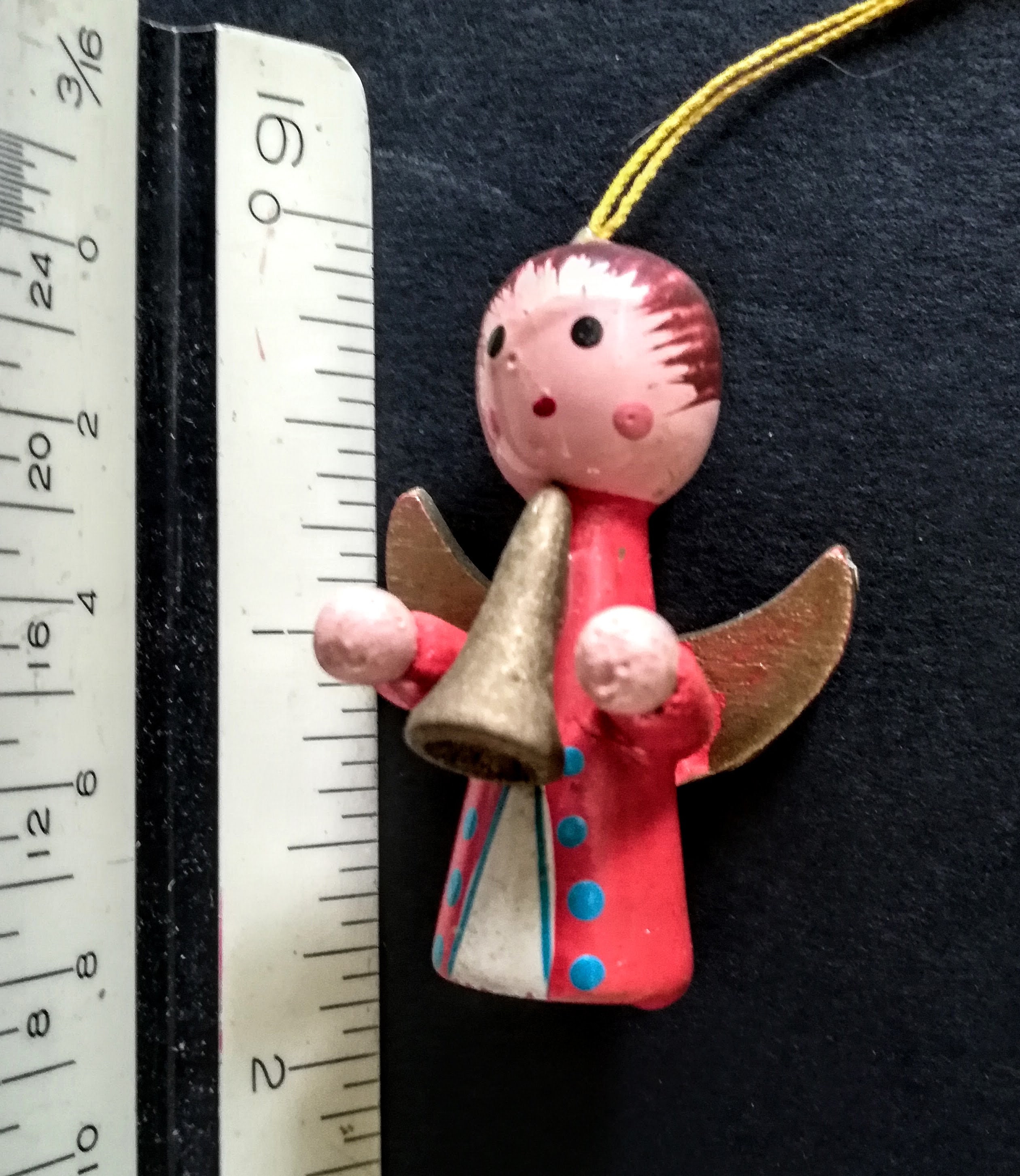 Vintage German Christmas Tree Ornaments Wooden Angel Etsy