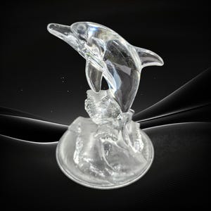 Dolphin Figurine ~ Art Glass Collectible Dolphin