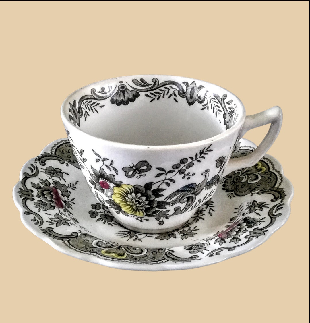 RIDGWAY Cup&Saucer (1825年頃) Fine Bone China Teacup and Saucer ~ Staffordshire England