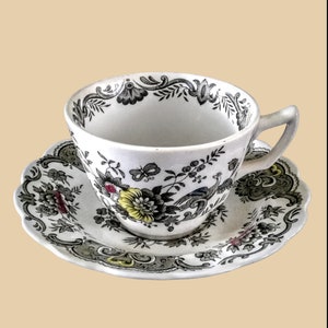 Fine Bone China Teacup and Saucer ~ Staffordshire England ~ Ridgway &quot;Windsor&quot;