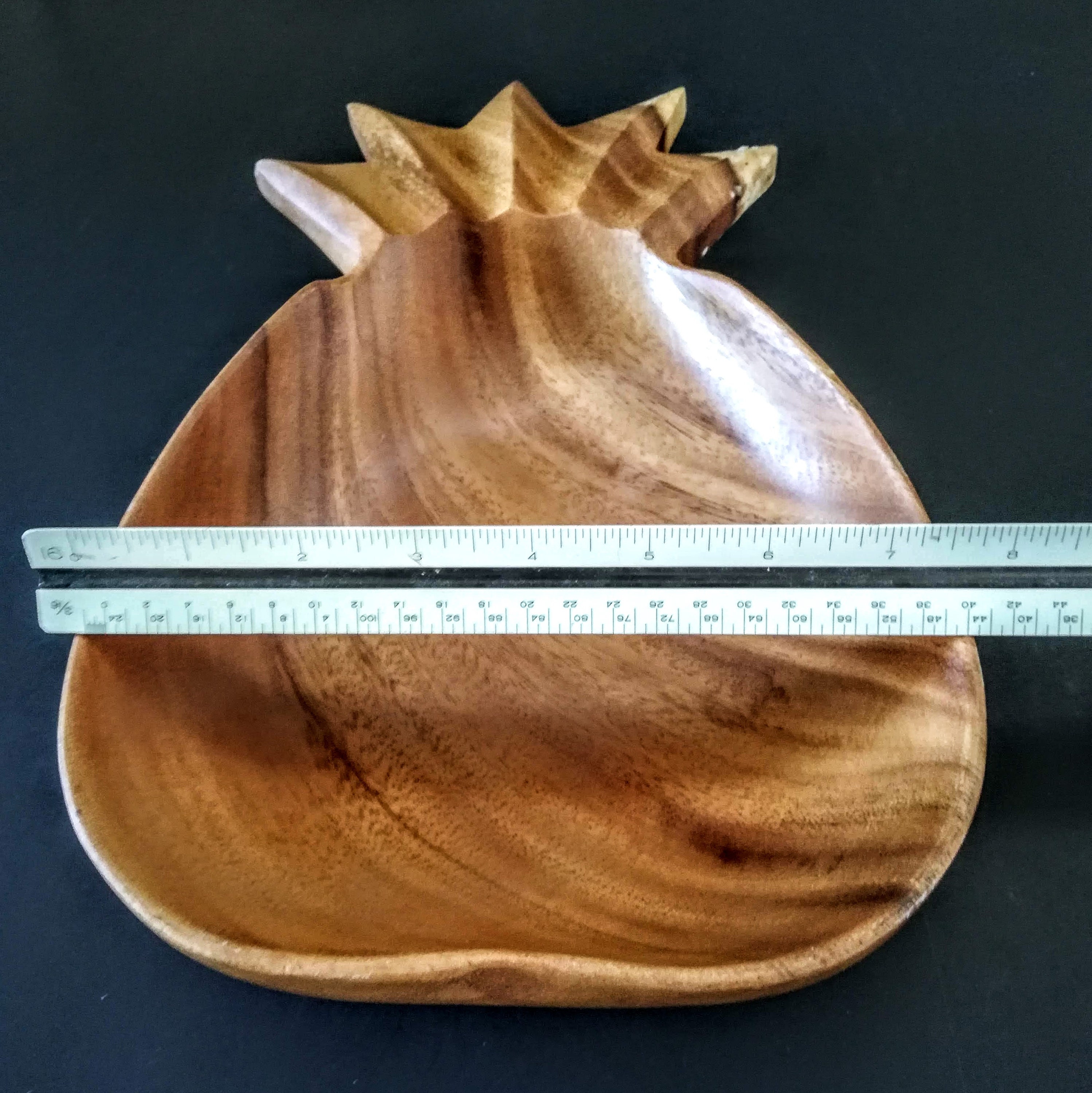 Pineapple Serving Bowl Vintage Monkeypod Wood Fruit Bowl Etsy