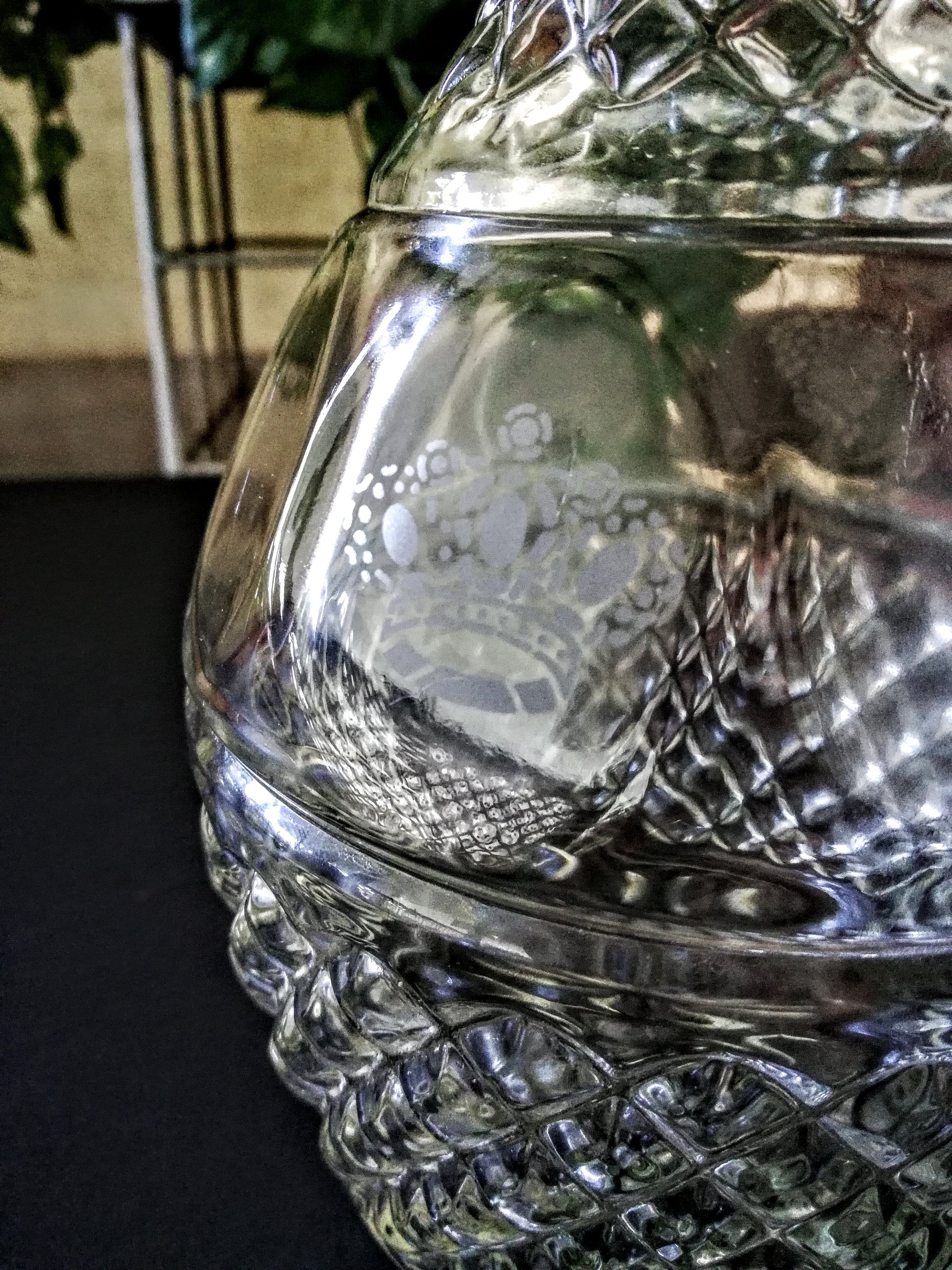 Crown Royal clear glass liquor decanter with stopper Vintage Etsy