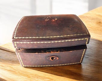 Vintage Men's Leather Jewelry Box - The Vienna ~ AS-IS