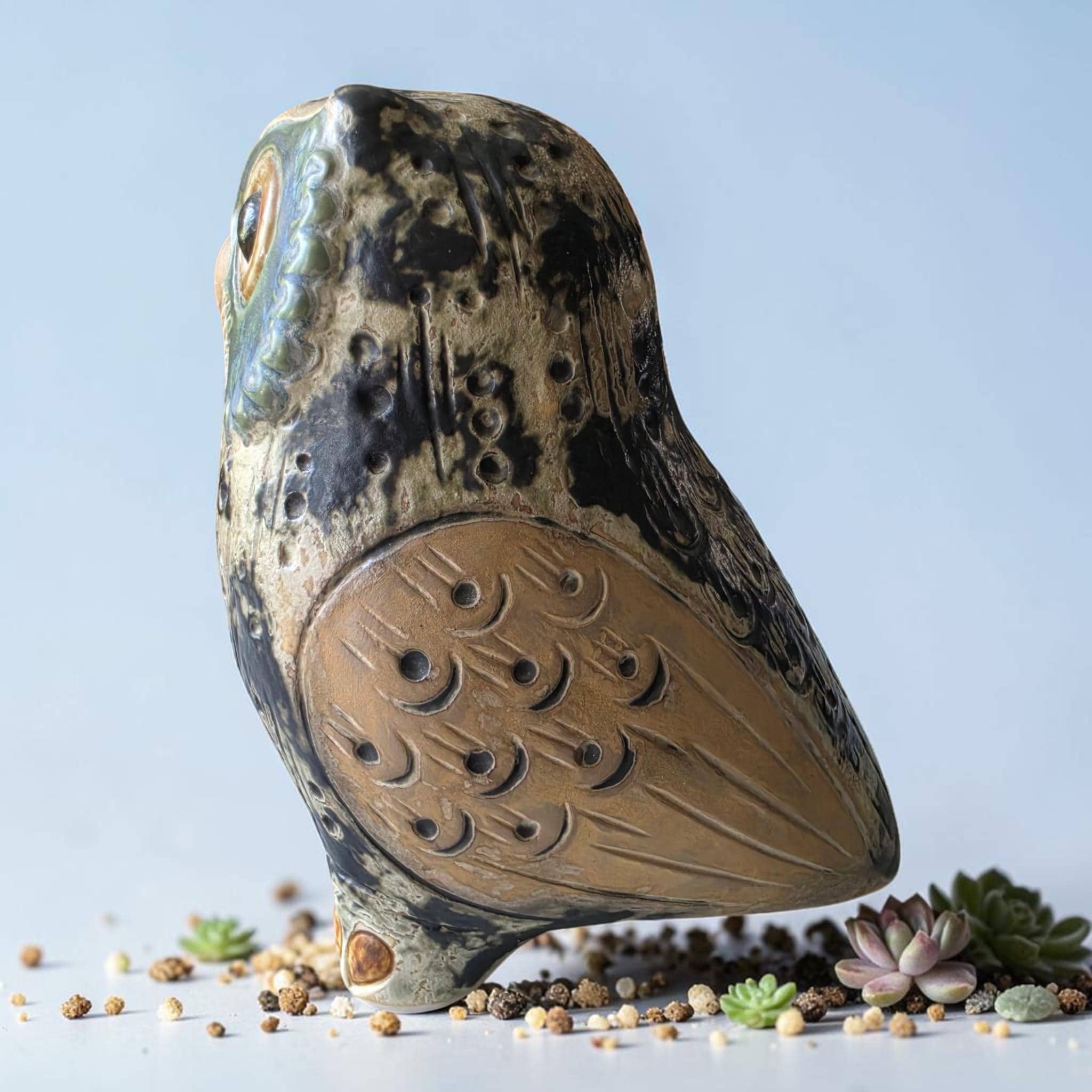 【箱無し】LLADRO 磁器人形 ふくろう 置物 Lladro Little Eagle Owl | Vintage Porcelain Collectible Figurine