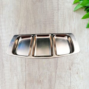 German Serving Tray ~ Stainless Steel Divided Platter