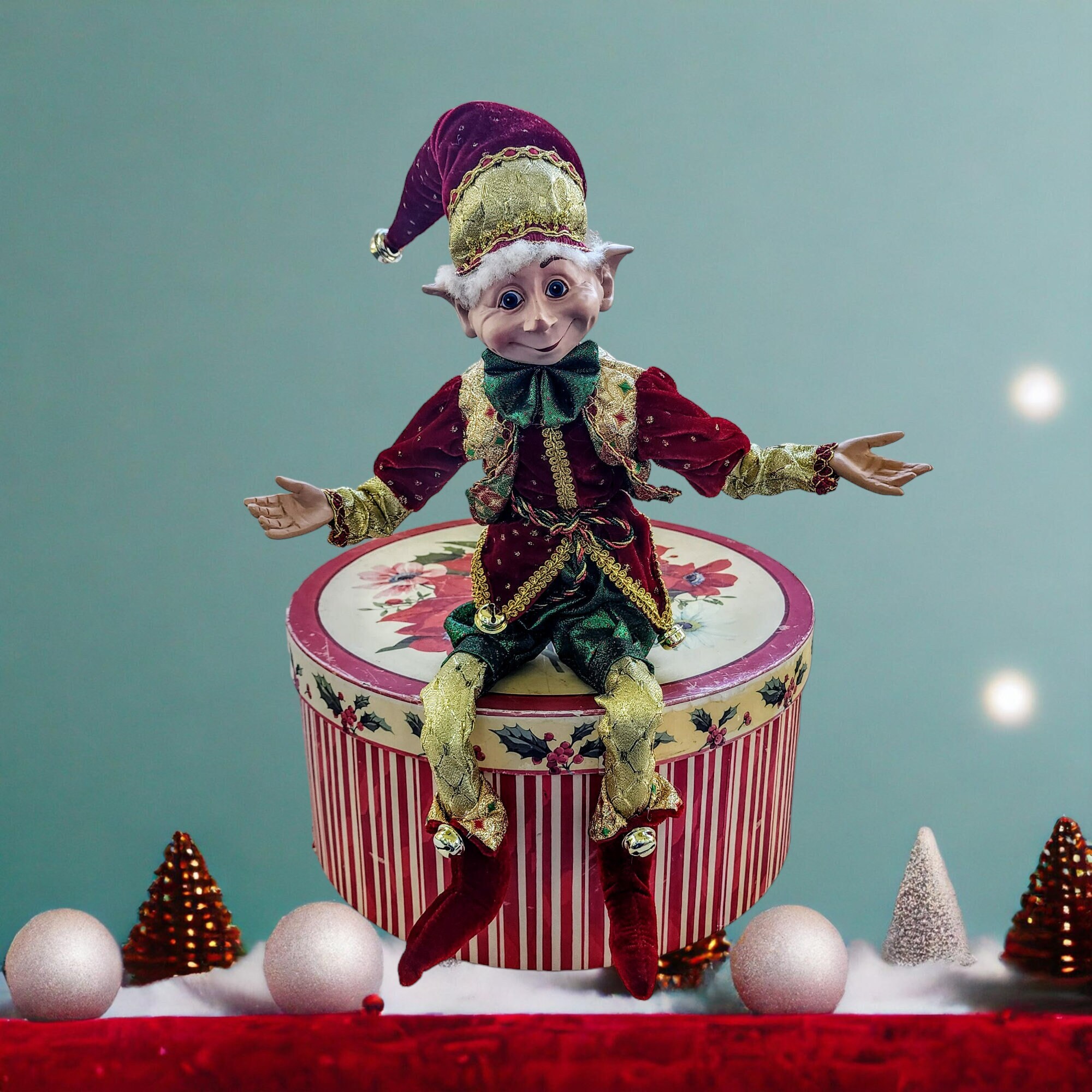 Elf on a Shelf Jester Doll Large 20 Poseable Bendable Christmas Figurine 