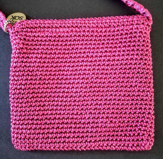 The Sak Purse ~ Maroon Shoulder Bag Crochet Tote - image 3