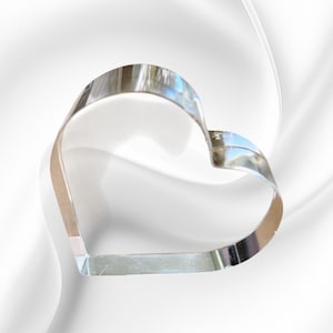 Acrylic 3D Heart Shaped Paper Weight