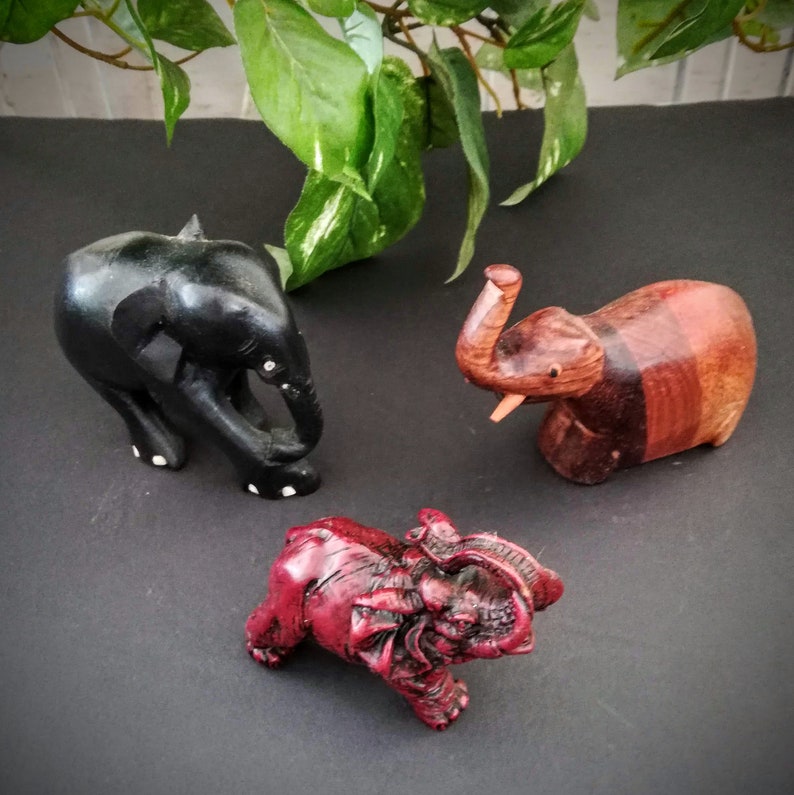 Lucky trunk up elephants Elephant statue collection