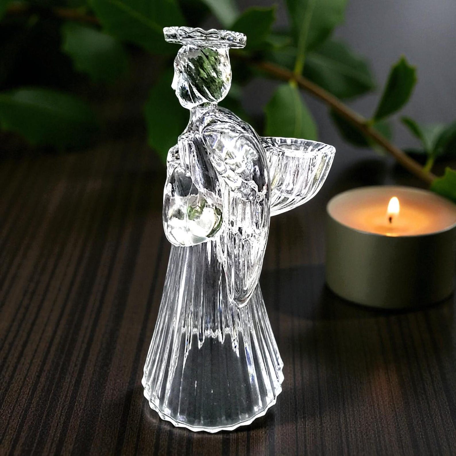 Crystal Angel Candle Holder