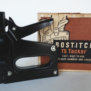 Vintage ~ Bostitch Model T5 Staple Gun ~ USA Heavy Duty Stapler Tacker ~  Staples
