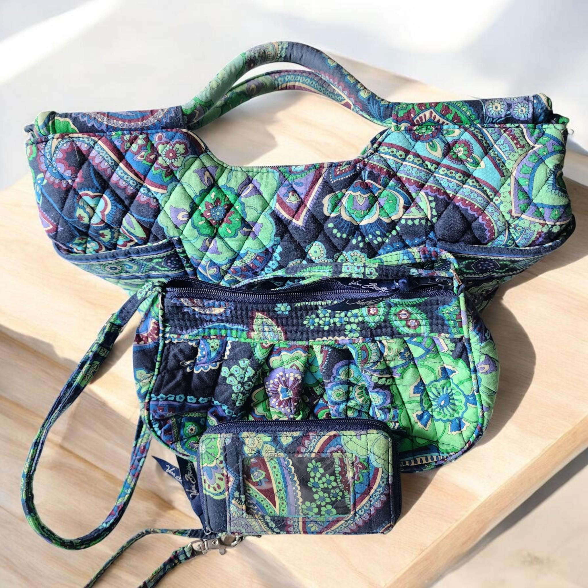 Vera Bradley Blue Rhapsody Tote Bag Set – Retired Quilted Floral