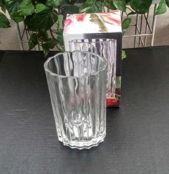 Hand Cut Vintage Mikasa Crystal Flower Vase In The Original Etsy