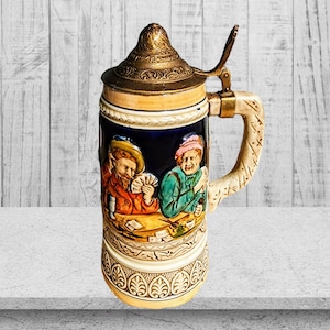 Lidded Beer Stein Music Box ~ German Beer Mug