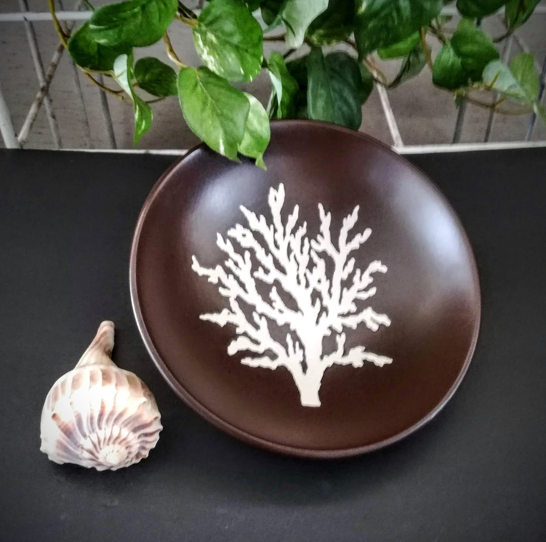 Seashell Design Coral Serving Bowl by z Gallerie Etsy