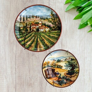 Mediterranean Plate Set ~ Decorative hand painted in Portugal