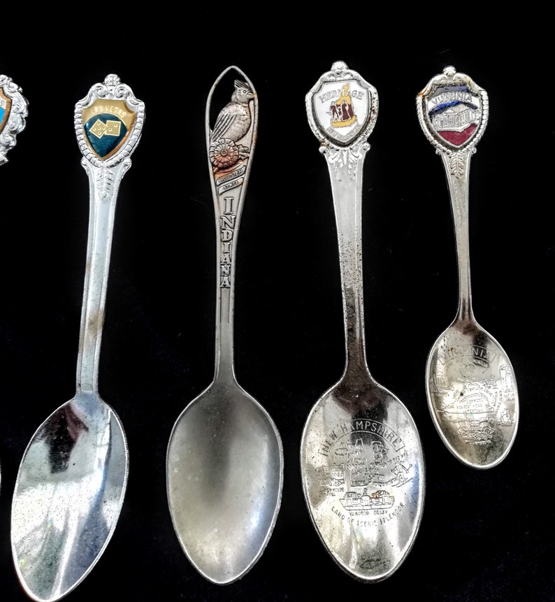 Vintage travel souvenir collector spoons made in the USA Etsy