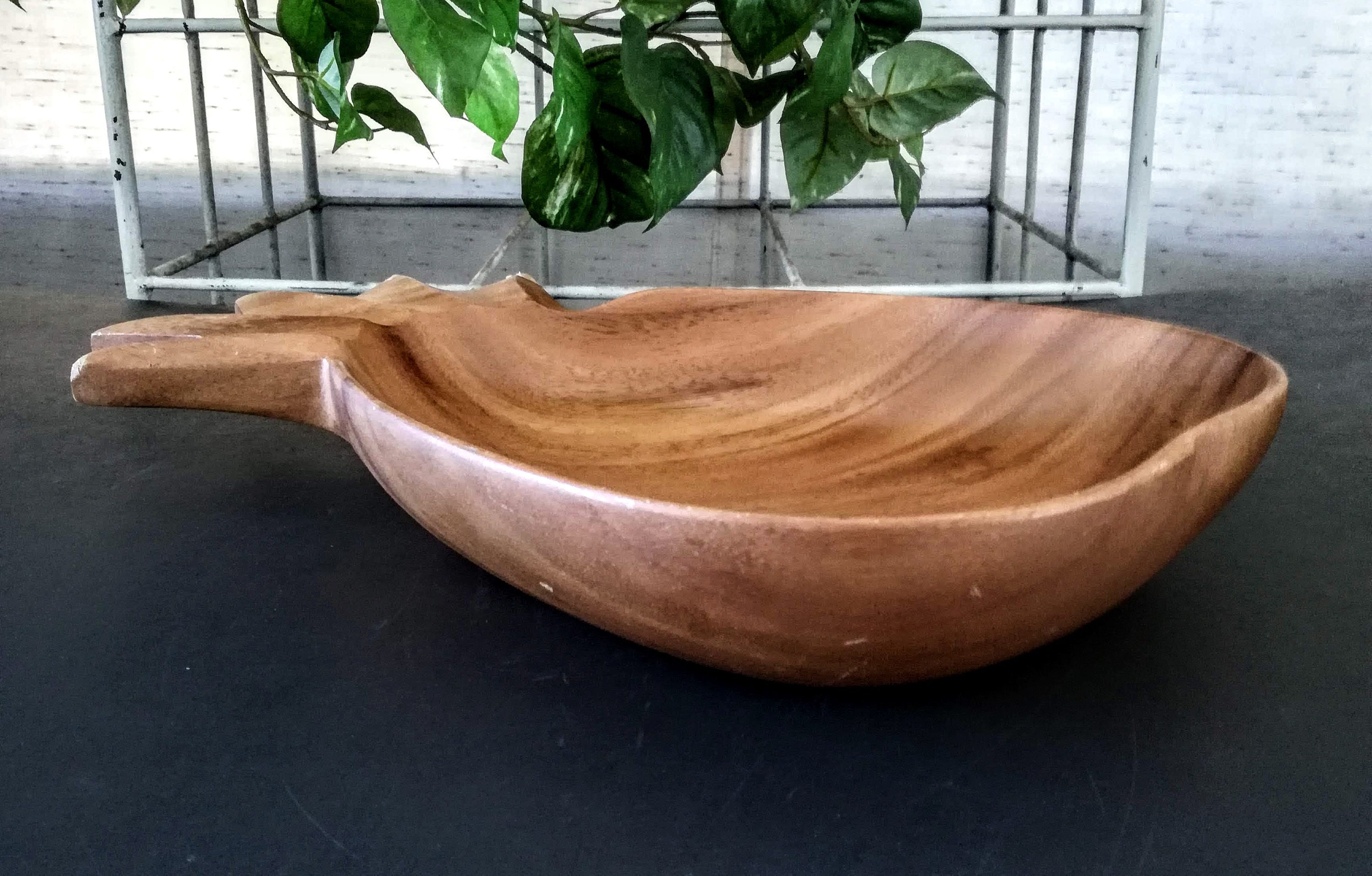 Pineapple Serving Bowl Vintage Monkeypod Wood Fruit Bowl Etsy