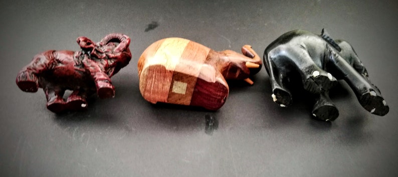 Lucky trunk up elephants Elephant statue collection