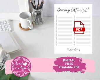 Grocery List, meal planner, healthy eating, meal preparation, family dinner, printable template, food planner, dinner planner