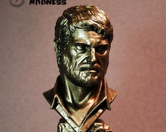 Custom Sculpted JOEL The Last of Us Faux Bronze Collectible Bust Figure Figurine | 6.30 inches | 16.0 cm