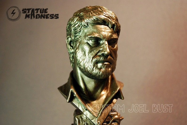 Pu&ograve; includere: Un busto personalizzato di Joel dal videogioco The Last of Us. Il busto &egrave; realizzato in materiale metallico e dipinto in uno schema di colori oro e bronzo. Il busto presenta una somiglianza dettagliata del viso e dei capelli di Joel.