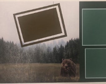 Watercolor Bear Scrapbook Page Kit
