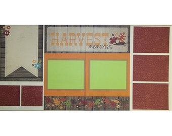 Harvest Memories Fall Scrapbook Page Kit