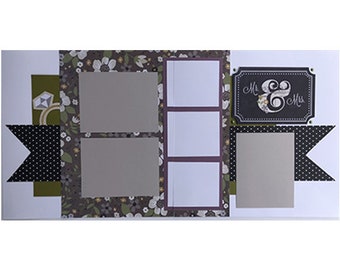 Mr. and Mrs. Wedding Love Scrapbook Page Kit