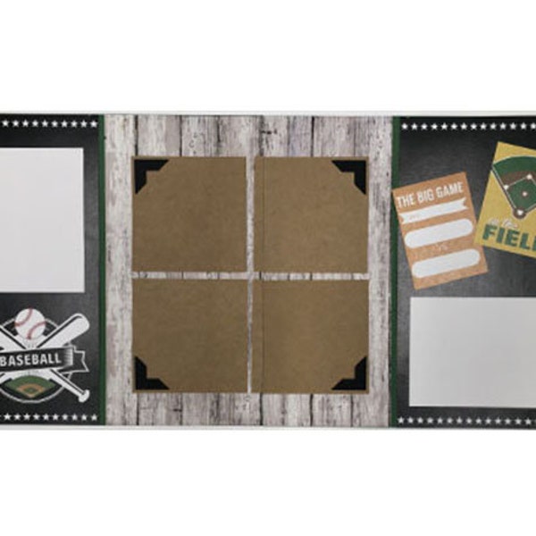 Baseball On the Field Scrapbook Page Kit