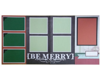 Be Merry Christmas Scrapbook Page Kit