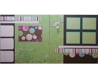 Green Fairy Girl Scrapbook Page Kit