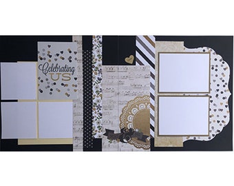 Celebrating Us Wedding Love Scrapbook Page Kit