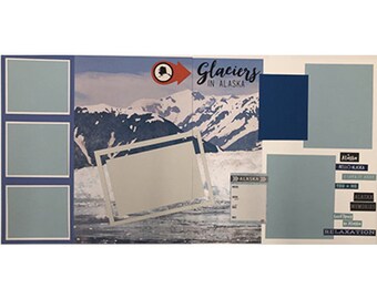 Glaciers in Alaska Scrapbook Page Kit