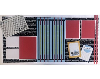 Giant Swim Lanes Scrapbook Page Kit