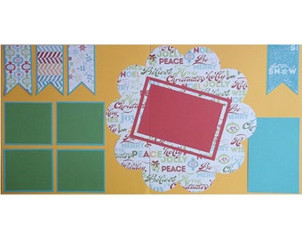 Colorful Christmas Scrapbook Page Kit