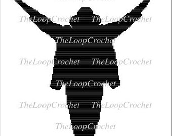 Michael Jackson This Is It Silhouette Graphghan/Throw Pattern