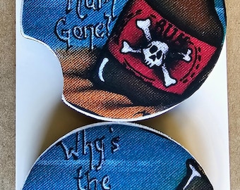 Car Coasters "Why is the Rum Always Gone?"
