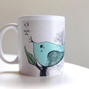 Art lunatique mug design - illustration originale - - meilleur cadeau ami cadeau - cadeau pour elle - amateur de café - Art - Art illustration