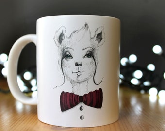 Art mug -  Bear illustration - Whimsical art - Coffee mug - Gift for her - Coffee lover - Art gift