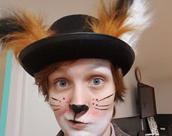 Fox Bowler Hat, Mr Fox Costume, Realistic Animal ears