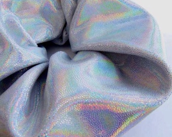 Holographic Iridescent Scrunchie, Sparkly Hair Band, Space Fashion, 90's Style