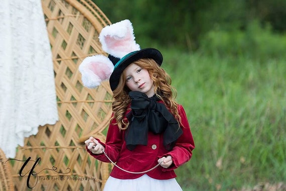 Cappello a cilindro di coniglio, orecchie pelose cablate di lepre  marzolina, Alice nel paese delle meraviglie, costume da festival degli  animali -  Italia