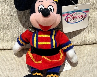 Vintage NUTCRACKER Holiday Mickey Mouse 8" Bean Bag Plush - MWMTs - Disney Store