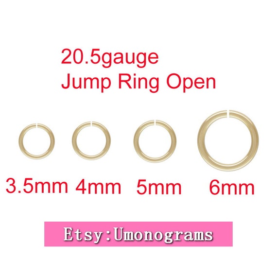 3.5mm (20.5 Gauge) 14K Gold Filled Jump Rings Open - 25 pcs