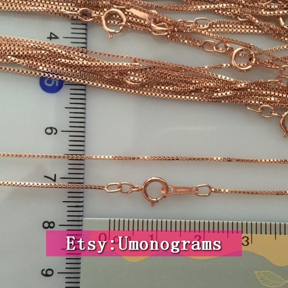 14k Rose Gold Filled 16 Inch 18 Inch 0 85 Mm Box Chain Finished Necklace W Spring 14k Rose Gold Filled 16 Inch 18 Inch 0 85 Mm Box Chain Finished Necklace W Spring